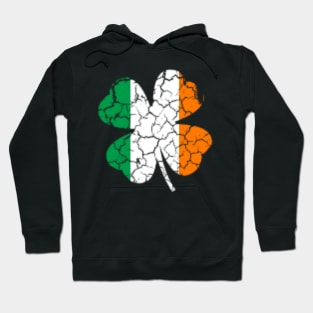 Irish Flag Ireland Lucky Clover St Patrick's Day Stickers Hoodie